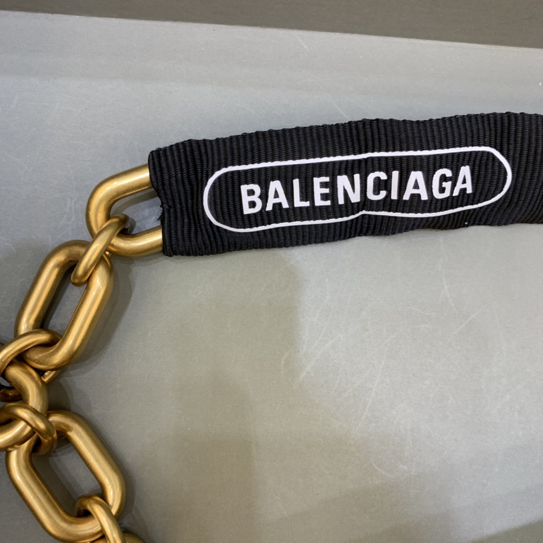 Balenciaga Downtown XS Shoulder Bag Crocodile Embossed Black